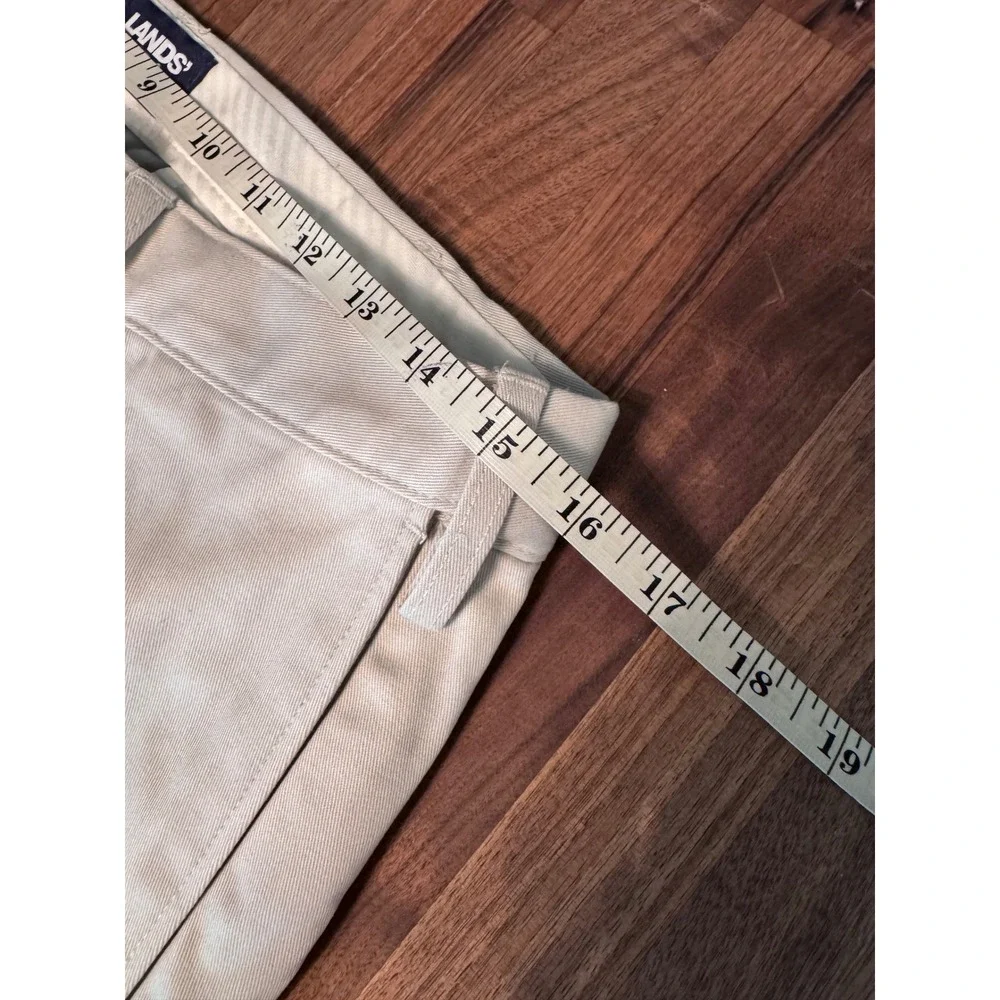 Lands End Mens 32 Traditional Fit No Iron Comfort Waist Chino Pants Light Stone